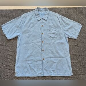Tommy Bahama Men's Silk Button Down Short Sleeve Shirt Size Large